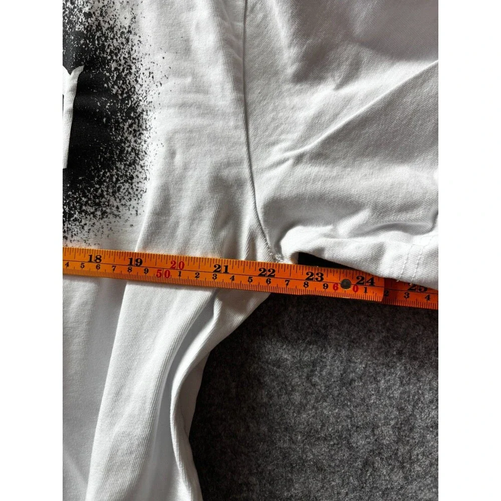 Hoodrich Iron Large T-Shirt White Rhinestone Embroidered Graphic Men’s